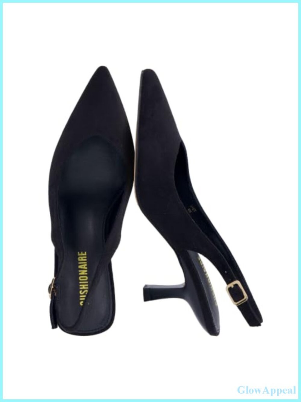 Pointed Toe Slingback Kitten Heel Pumps